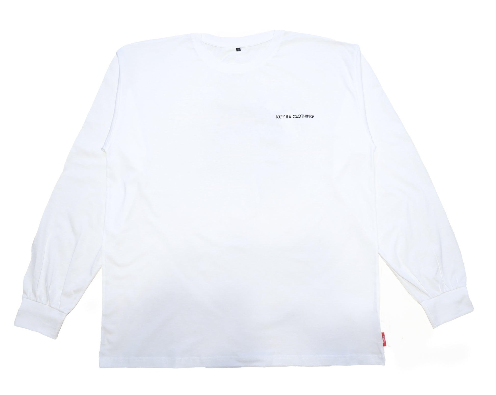 Köyhä Clothing T-Paita. Kangastus. Valkoinen. Pitkähihainen T-Paita. Köyhä Clothing Pitkähihainen T-Paita. Iso selkäprintti.