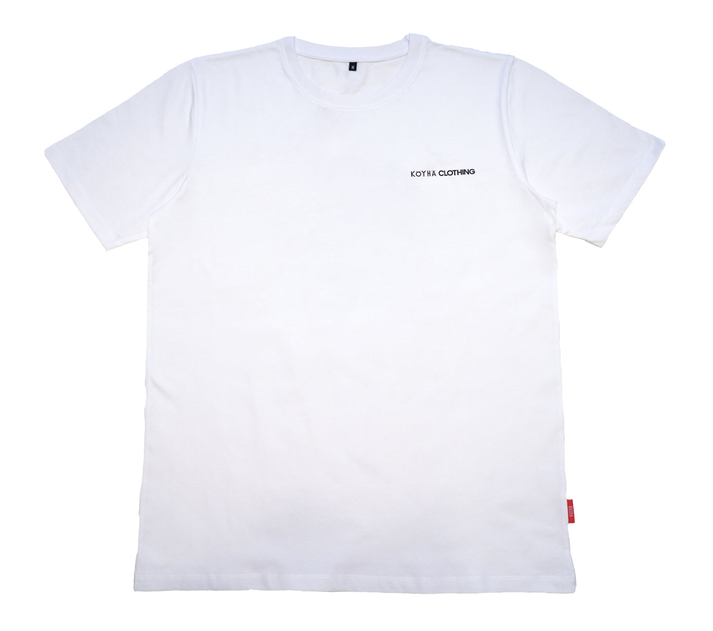 Köyhä Clothing T-Paita. Kangastus. Valkoinen Köyhä Clothing T-Paita. Iso selkäprintti.